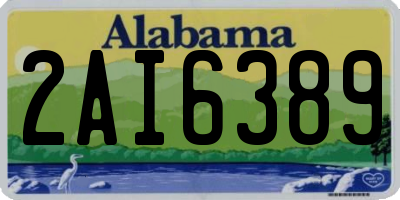 AL license plate 2AI6389
