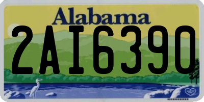 AL license plate 2AI6390