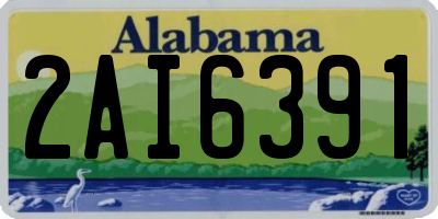 AL license plate 2AI6391