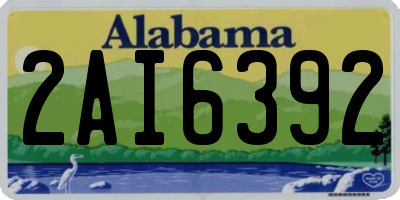 AL license plate 2AI6392