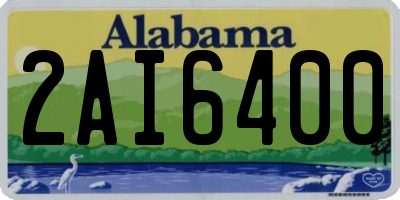 AL license plate 2AI6400
