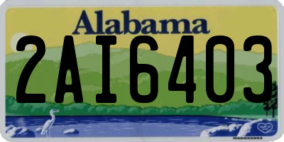 AL license plate 2AI6403