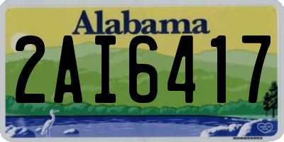 AL license plate 2AI6417
