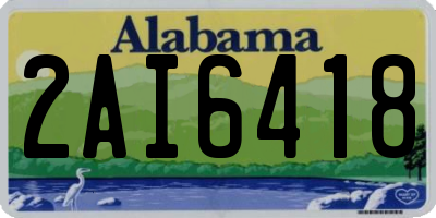 AL license plate 2AI6418