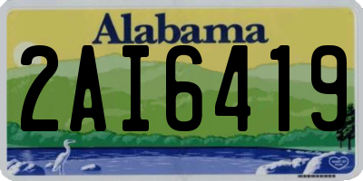 AL license plate 2AI6419