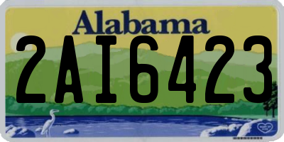 AL license plate 2AI6423