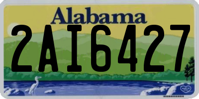 AL license plate 2AI6427