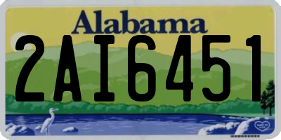 AL license plate 2AI6451