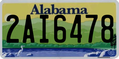 AL license plate 2AI6478