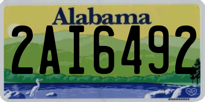 AL license plate 2AI6492