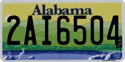 AL license plate 2AI6504