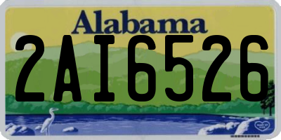 AL license plate 2AI6526