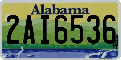 AL license plate 2AI6536