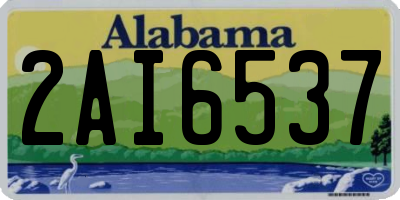 AL license plate 2AI6537
