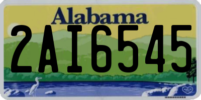 AL license plate 2AI6545