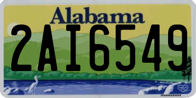 AL license plate 2AI6549