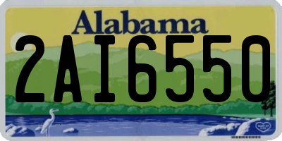 AL license plate 2AI6550