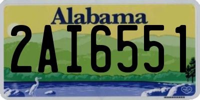 AL license plate 2AI6551