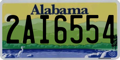 AL license plate 2AI6554