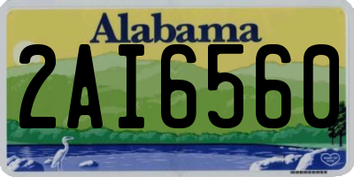 AL license plate 2AI6560