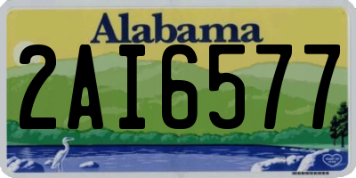 AL license plate 2AI6577