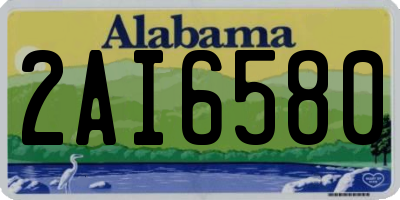 AL license plate 2AI6580