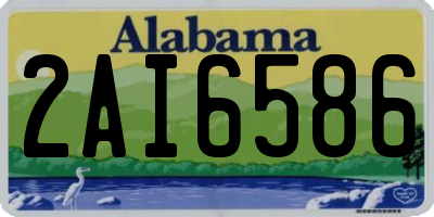 AL license plate 2AI6586