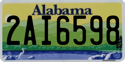 AL license plate 2AI6598
