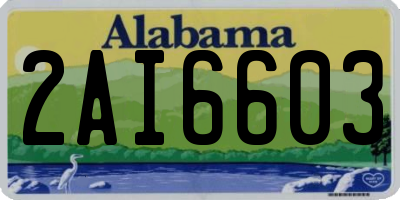 AL license plate 2AI6603