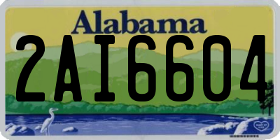 AL license plate 2AI6604