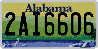 AL license plate 2AI6606