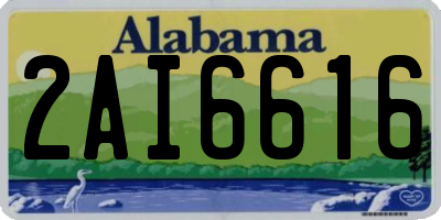AL license plate 2AI6616