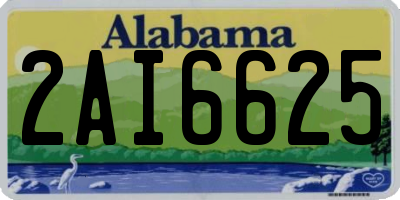 AL license plate 2AI6625