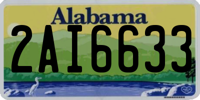 AL license plate 2AI6633