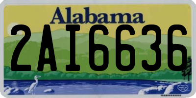 AL license plate 2AI6636