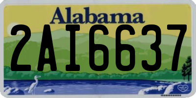 AL license plate 2AI6637