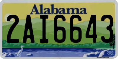 AL license plate 2AI6643
