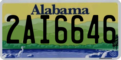 AL license plate 2AI6646