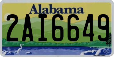 AL license plate 2AI6649