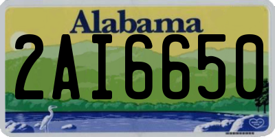 AL license plate 2AI6650
