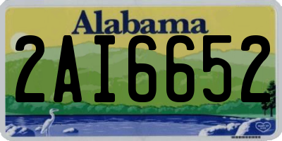 AL license plate 2AI6652
