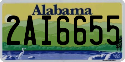 AL license plate 2AI6655