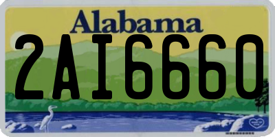 AL license plate 2AI6660