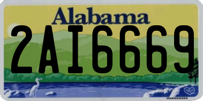 AL license plate 2AI6669