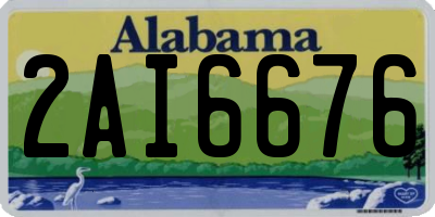 AL license plate 2AI6676