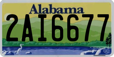 AL license plate 2AI6677