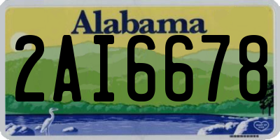 AL license plate 2AI6678