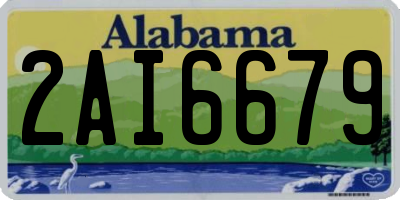 AL license plate 2AI6679