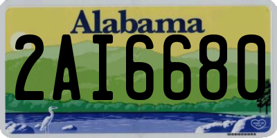 AL license plate 2AI6680