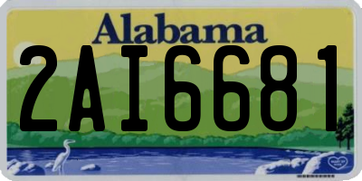 AL license plate 2AI6681